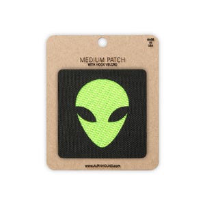 Alien Tactical Patch Medium Black and Neon Green