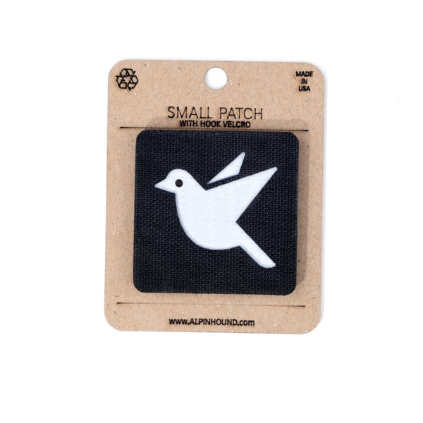 Bird Tactical Patch Black and White Small