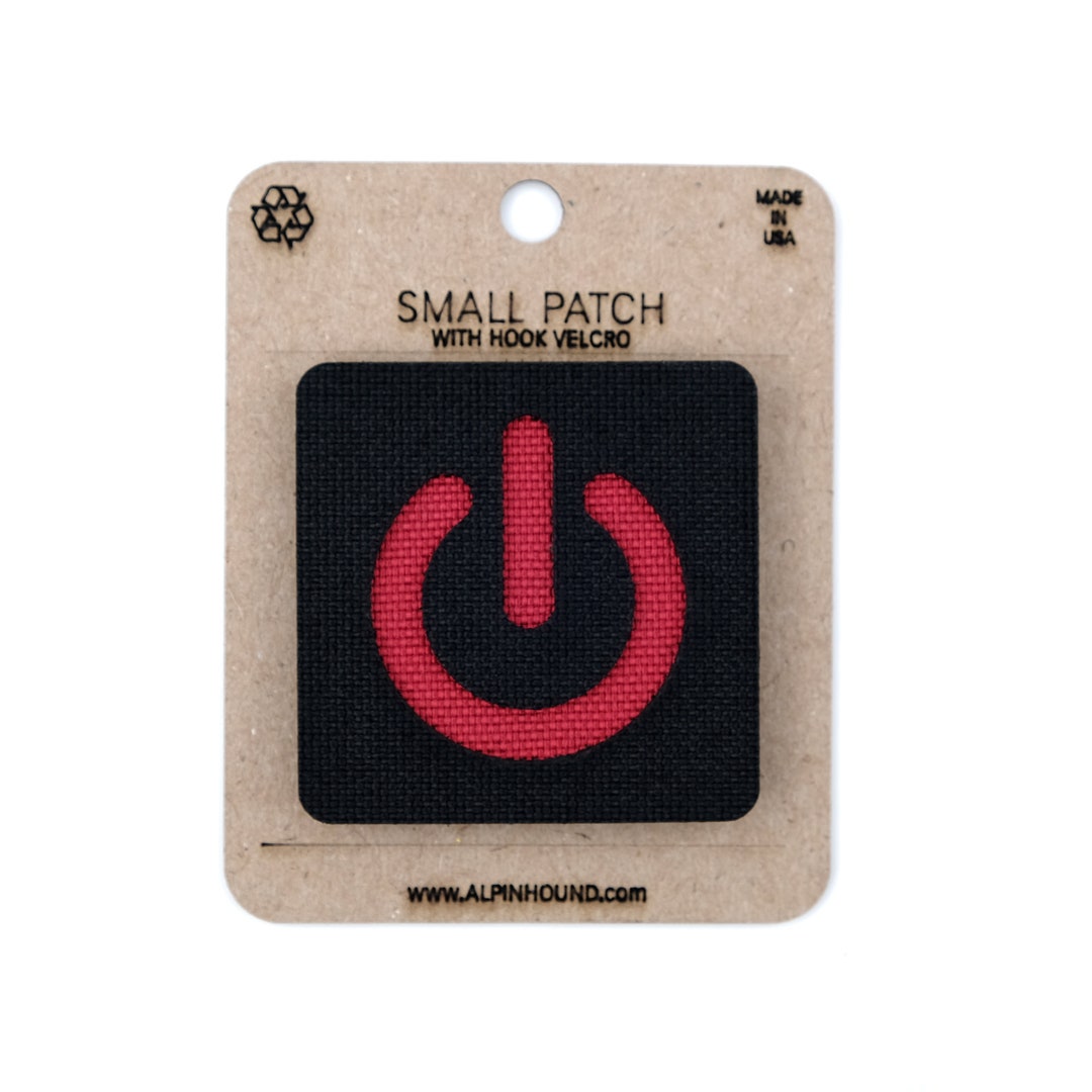 Small Black and Red Power off Tactical Patch - Etsy