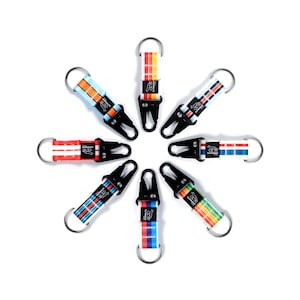 Racing Stripe Rifle Clip Key Chain