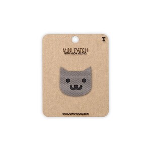 Mini Cat Head Tactical Patch Gray and Black