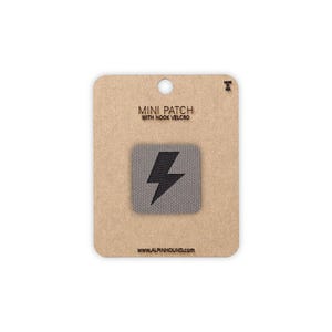 Mini Wolf Gray and Black Lightning Bolt Tactical Patch