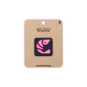 Shrimp Tactical Patch Mini Black and Neon Pink 1X1