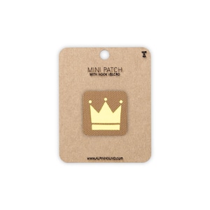 Parche táctico Crown Mini marrón coyote y amarillo reflectante