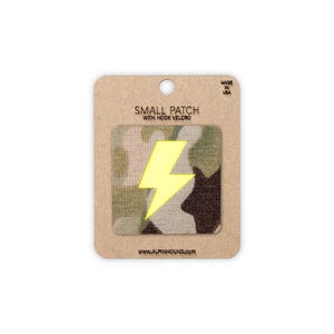 Écusson tactique Lightning Bolt petit multicam et jaune réfléchissant