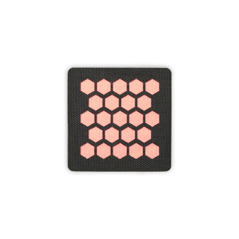 Honeycomb Array Tactical Patch Medium Black and Reflective Orange Big Array