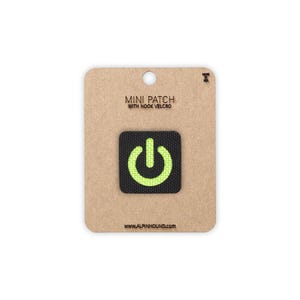 Power On Tactical Patch Mini Black and Neon Green