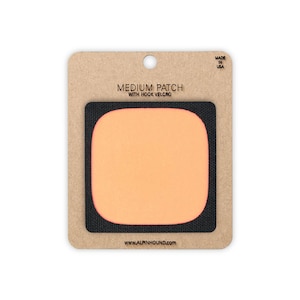 Reflective Orange Squircle Tactical Patch on Black 2x2