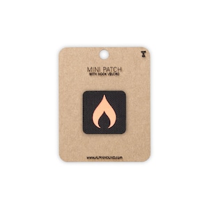 Flame Tactical Patch Mini Black and Reflective Orange