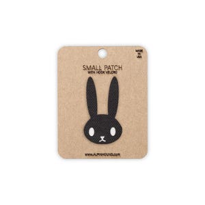 Small Black and White Bunny Tactical Patch