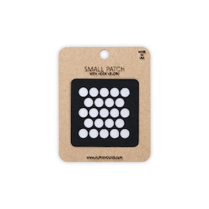Circle Array Tactical Patch Small Black and Reflective Silver