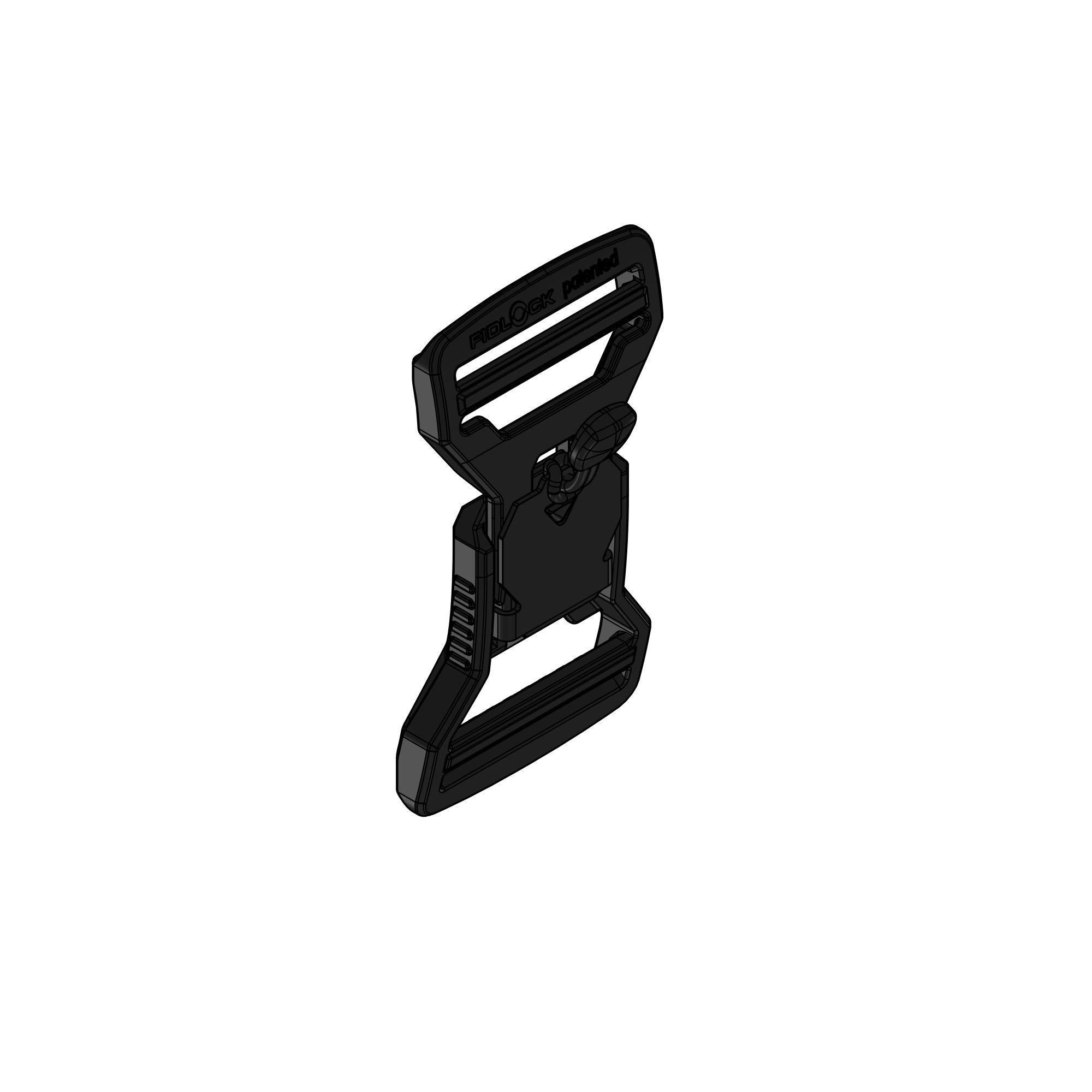 Fidlock® V-buckle 40mm LL Black With Pull 