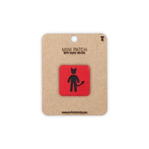 Devil Tactical Patch Mini Red and Black