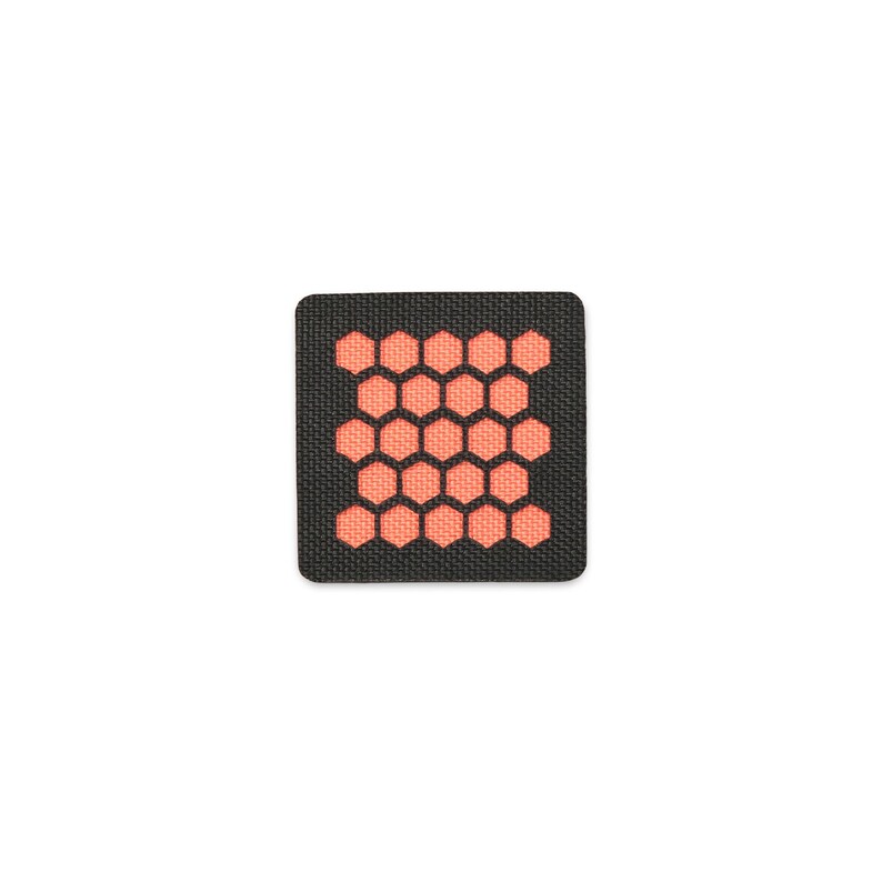 Honeycomb Array Tactical Patch Small Black and Orange image 2
