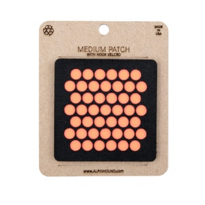 Medium Black and Reflective Orange Circle Array Tactical Patch