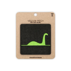 Loch Ness Monster Tactical Patch Black and Neon Green Medium