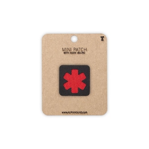 Mini Black and Red Medical Star Tactical Patch
