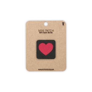 Red Heart Tactical Patch Mini Black