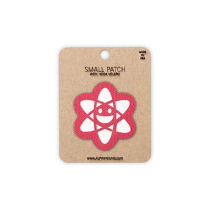 Happy Atom Tactical Patch Small Red and White