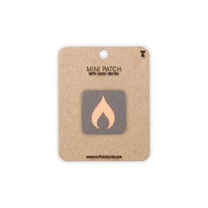 Flame Tactical Patch Mini Wolf Gray and Reflective Orange