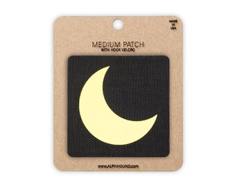 Moon Tactical Patch Medium Black and Reflective Yellow