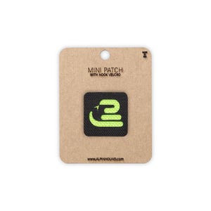 Snake Tactical Patch Mini Black and Neon Green