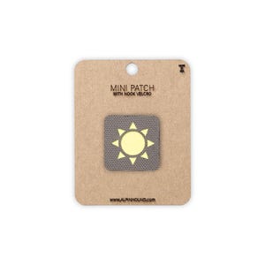 Mini écusson tactique Sun gris loup et jaune réfléchissant