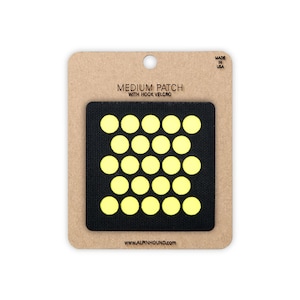 Medium Black and Reflective Yellow Circle Array 2 Tactical Patch