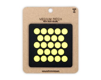 Medium Black and Reflective Yellow Circle Array 2 Tactical Patch