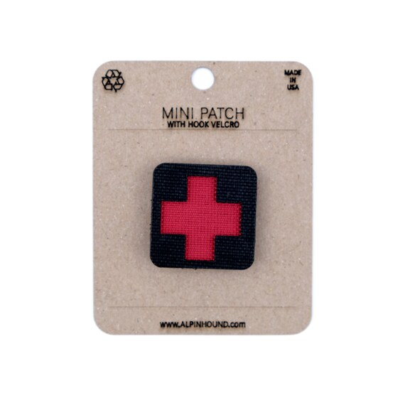 Mini Black and Red Medical Tactical Patch 