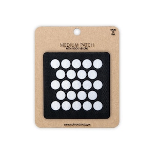 Medium Black and Reflective Silver Circle Array 2 Tactical Patch