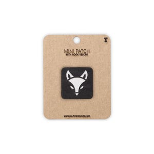 Fox Face Tactical Patch Mini Black and White