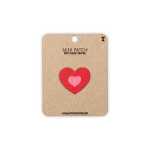 Mini Red and Pink Heart Tactical Patch