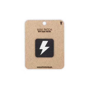 Mini Black and White Lightning Bolt Tactical Patch