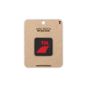 Rooster Head Tactical Patch Mini Black and Red