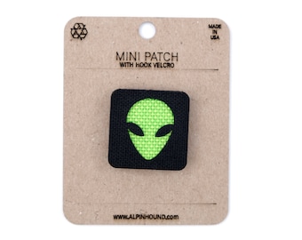 Mini Black and Neon Green Alien Tactical Patch