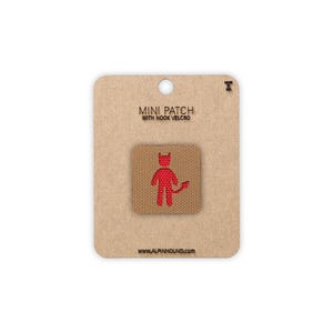 Patch Devil Tactical Mini Coyote et Rouge