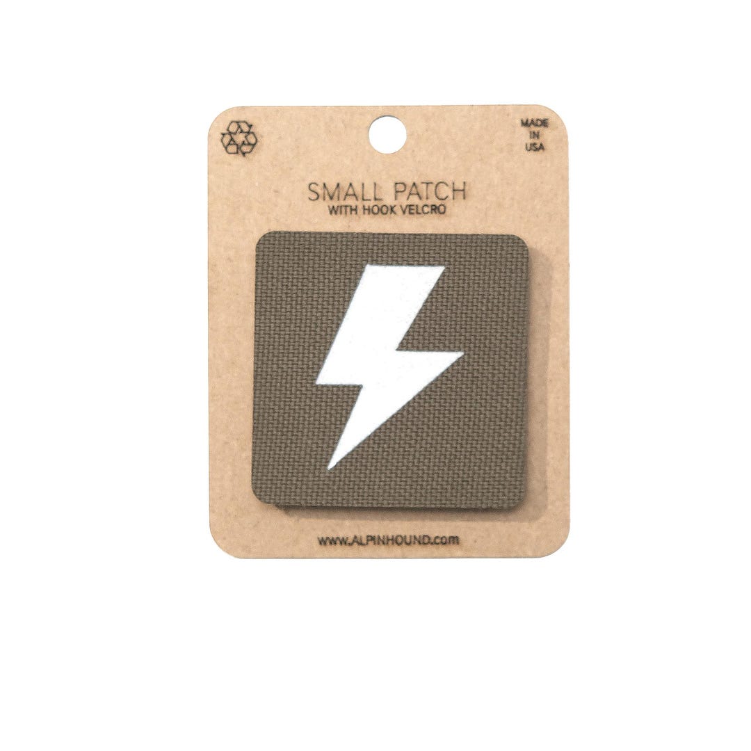 Lightning Bolt Tactical Patch Small Ranger and Reflective Silver - Etsy