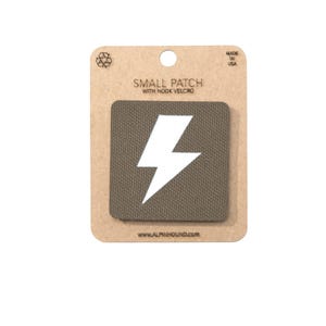 Lightning Bolt Tactical Patch Small Ranger and Reflective Silver