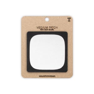 Reflective Silver Squircle Tactical Patch on Black 2x2
