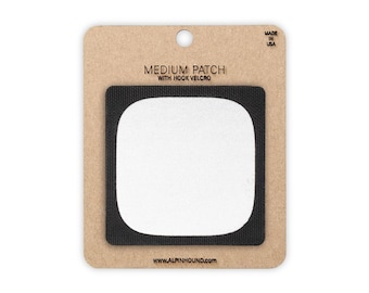Reflective Silver Squircle Tactical Patch on Black 2x2