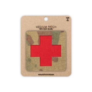 Medium Multicam and Red Medical Tactical Patch