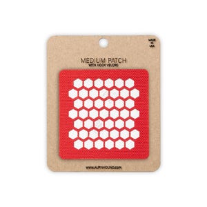 ハニカムタクティカルパッチ ミディアムレッド＆リフレクターシルバー