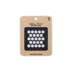 Small Black and Reflective Silver Honeycomb Array Tactical Patch