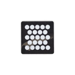 Circle Array Tactical Patch Medium Multicam Black and Reflective Silver Big Circles