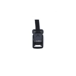 May include: Black FIDLOCK buckle with a black strap. The buckle has a small arrow pointing upwards and the word "FIDLOCK" printed on it.