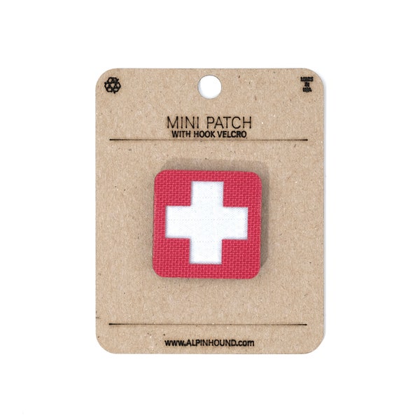 Mini Red and White Medical Tactical Patch