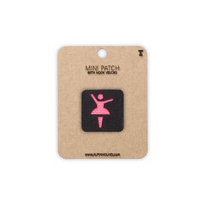 Ballerina Tactical Patch Mini Black and Neon Pink