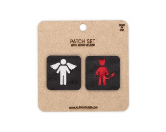 Angel and Devil Tactical Patch Mini Set