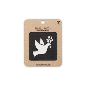 Peace Dove Tactical Patch Small Black and White